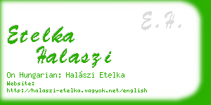 etelka halaszi business card