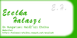 etelka halaszi business card